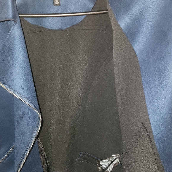 Liverpool Faux Suede Moto Jacket with Silver Detailing - Picture 13 of 13